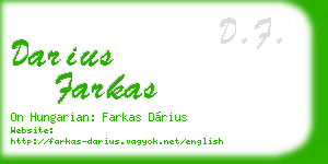 darius farkas business card